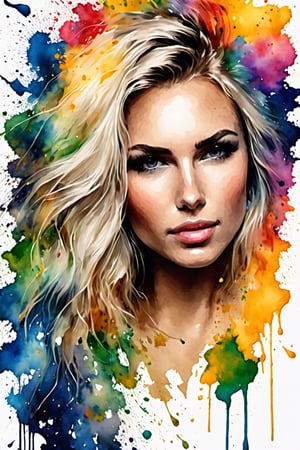 (abstract very beautiful woman from paint, long blonde hair,  (Grizail paint chromatic:1.5),brush strokes  of color, water colrs, sketch,, textured, black background),natalee,ais-acrylicz,covered with ais-acrylicz,oil paint,3D MODEL,Pixel art,ink , 