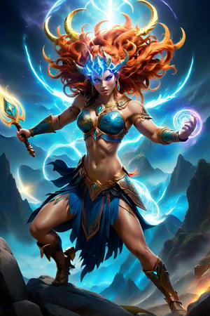 (A ferocious one, epic battles),(A high resolution, Vibrant colors),(Detailed expressions, Intense action),(fantasy, mythological creatures),(Minotaur vs Greek Goddess),(Equipped with powerful weapons),(Striking pose, Dynamic movements),(Holy lighting, Dramatic shadows),(The goddess's fiery hair),(God's glowing eyes),(Multiple heads on monsters),(Enigmatic Atmosphere),(Sparkling armor, Engraved with symbols),(magic incantation),(Debris floating in the air),(Mountainous landscape in the background),(Mythological symbols and runes),(Powerful energy waves),(Heroic determination).