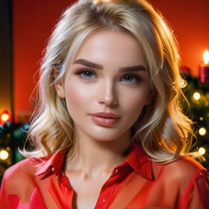 RAW photo,  portrait of a beautiful blonde woman wearing a red shirt (high detailed skin:1.2),  8k uhd,  dslr,  soft lighting,  high quality,  film grain,  Fujifilm XT3,  ((((hands))), 
,Mar1lyn_pos3,Apoloniasxmasbox