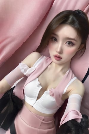(half body ) (White shirt)  ( pink skirt), 1girl,pretty face,High definition face,make up,crying, large open breasts , cleavage, arms tied behind back ,mmg2.0,  shiny black shiny  thin pantyhose,Take off school uniform,Barbie Bedroom,medium_breast_bondage,enakorin,ffff,Plump thighs,bust_shot,wings,reina_miyoshi, cute girl,both knees erect lying floor,Small shoulder,Narrow shoulders,no wings,cute,white shose,Front view,Characters fill the picture,The head is in the picture,qbyc,silver,klee (genshin impact),diaochan,double ponytail,OD,women,blond hair,mecha,hina,lemon0028,Face close-up,Beautiful eyelashes,2 legs,EpicStyle,Young beauty spirit ,Best face ever in the world,face_veil,EpicDoll,korean girls,realhands,Egirl,Shion face,gaeul_ivez,female,solder,haohaoulz,girls