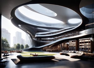 high resolution,MAD Architects,MAD's Curved  Library,
