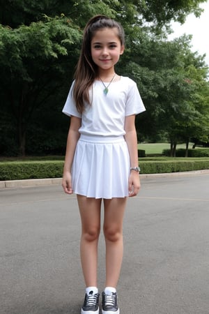 full body view of a 11yo tween girl