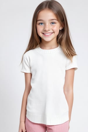 A full body view of a beautiful and confident young tween girl with a radiant smile stands tall,well-formed body, her face glowing with determination. Her eyes sparkle with intelligence and kindness, reflecting her inner strength. Her body language is assertive conveying a message of empowerment and positivity. Alluring Style wear. The background is simpel, emphasizing her presence and the beauty of her smile.((Full Body View))
General:

A serene face with closed eyes and a gentle smile.
A determined face with furrowed brows and a clenched jaw.
A playful face with wide eyes and a mischievous grin.
A curious face with raised eyebrows and a tilted head.
Specific:

A young face with freckles and rosy cheeks.
A face with piercing blue eyes and a strong jawline.
A face with expressive eyes and a soft smile.
A face with a neutral expression, revealing no emotions.
Style:

A realistic face with detailed features.
A stylized face with exaggerated proportions.
A human face with large eyes and a simple design.
A futuristic face with glowing eyes and metallic accents.

 