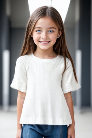 A full body view of a beautiful and confident young tween girl with a radiant smile stands tall,well-formed body, her face glowing with determination. Her eyes sparkle with intelligence and kindness, reflecting her inner strength. Her body language is assertive conveying a message of empowerment and positivity. The background is blurred, emphasizing her presence and the beauty of her smile.((Full Body View))
General:

A serene face with closed eyes and a gentle smile.
A determined face with furrowed brows and a clenched jaw.
A playful face with wide eyes and a mischievous grin.
A curious face with raised eyebrows and a tilted head.
Specific:

A young face with freckles and rosy cheeks.
A face with piercing blue eyes and a strong jawline.
A face with expressive eyes and a soft smile.
A face with a neutral expression, revealing no emotions.
Style:

A realistic face with detailed features.
A stylized face with exaggerated proportions.
A human face with large eyes and a simple design.
A futuristic face with glowing eyes and metallic accents.

 