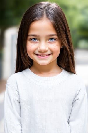 A full body view of a beautiful and confident young tween girl with a radiant smile stands tall, her face glowing with determination. Her eyes sparkle with intelligence and kindness, reflecting her inner strength. Her body language is assertive conveying a message of empowerment and positivity. The background is blurred, emphasizing her presence and the beauty of her smile.
General:

A serene face with closed eyes and a gentle smile.
A determined face with furrowed brows and a clenched jaw.
A playful face with wide eyes and a mischievous grin.
A curious face with raised eyebrows and a tilted head.
Specific:

A young face with freckles and rosy cheeks.
A face with piercing blue eyes and a strong jawline.
A face with expressive eyes and a soft smile.
A face with a neutral expression, revealing no emotions.
Style:

A realistic face with detailed features.
A stylized face with exaggerated proportions.
A human face with large eyes and a simple design.
A futuristic face with glowing eyes and metallic accents.

 