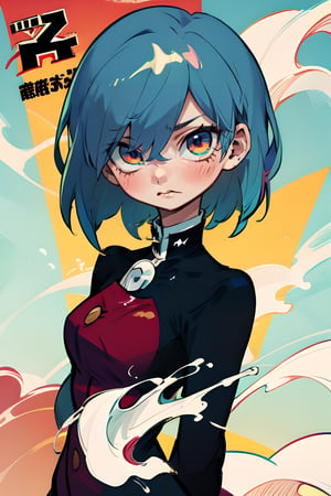 Touka is a slender and attractive teenager with short, dark blue bob hair, along with eyes of the same color, a distinctive feature being her long bangs that cover her right eye. After the Aogiri Arc, her hair became longer and now reaches the back of her neck.,tsurime