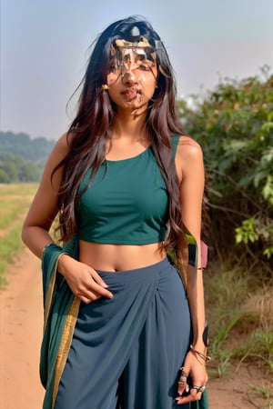 
beautiful cute young attractive Indian woman, face features like Srinidhi Shetty, 24 years old, wearing green salwar and suit, Instagram mode, standing in a beautiful background with attitude pose
, portrait casual photo, long black hair, Realism, Portrait, Raw photo,

