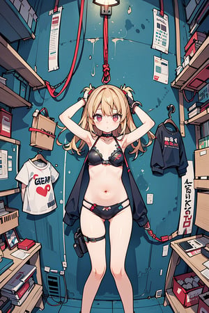 masterpiece, ultra detailed, high quality, a girl who is strangled by clothes that are too small, exposing her belly and squeezing the clothes, cyberpunk,