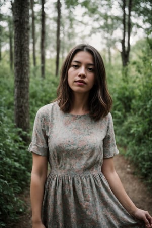 woman, flower dress, colorful, darl background,flower armor,green theme,exposure blend, medium shot, bokeh, (hdr:1.4), high contrast, (cinematic, teal and orange:0.85), (muted colors, dim colors, soothing tones:1.3), low saturation,realistic,SD 1.5