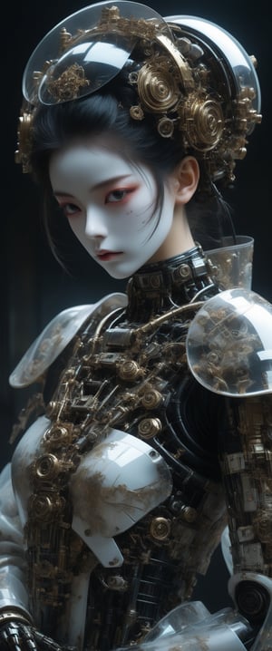 breathtaking ethereal RAW photo of female (A Robot Geisha with a(( High Gloss )),((white Plastic face)) and Body.Cyborg,Girl,Android


 )), dark and moody style, perfect face, outstretched perfect hands . masterpiece, professional, award-winning, intricate details, ultra high detailed, 64k, dramatic light, volumetric light, dynamic lighting, Epic, splash art .. ), by james jean $, roby dwi antono $, ross tran $. francis bacon $, michal mraz $, adrian ghenie $, petra cortright $, gerhard richter $, takato yamamoto $, ashley wood, tense atmospheric, , , , sooyaaa,IMGFIX,Comic Book-Style,Movie Aesthetic,action shot,photo r3al,bad quality image,oil painting, cinematic moviemaker style,Japan Vibes,H effect,koh_yunjung ,koh_yunjung,kwon-nara,sooyaaa,colorful,bones,skulls,armor,han-hyoju-xl
,DonMn1ghtm4reXL, ct-fujiii,ct-jeniiii, ct-goeuun,mad-cyberspace,FuturEvoLab-mecha,cinematic_grain_of_film,a frame of a animated film of,score_9,3D,style akirafilm,Wellington22A,cyborg style,ct-virtual