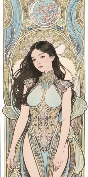 (masterpiece, best quality, highly detailed, ultra-detailed, intricate), illustration, pastel colors, art_nouveau, Art Nouveau by Alphonse Mucha, tarot, offcial art,8k,ultra - detailed,masterpiece,Best quality at best, underboob, huge boobs, see through sexy clothes,（zentangle,datura,Tangles,entangled）

,Young beauty spirit ,strapped to table,phoenix wing,zero two,amano yoshitaka,lienhoa,madien,1girl,zzenny_n,ruanyi0328,xuer ai yazawa style girl,see through,see-through leotard,elbow gloves,watercolor