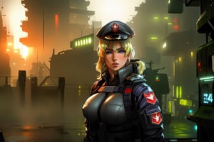 A sexy soldiers, hot, big breast, defiance look,
4 k resolution, ultra details, blade runner,highres,beautyniji, (masterpiece