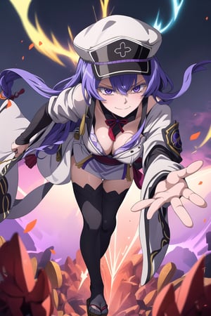 Full body, Rias Gremory, esdeath, (military officer hat), smirking, purple hair, raidenshogundef
BREAK
Japan
BREAK
8K, Rainbow Color Explosion, Dense Atmospheric, Muted Tones with Pops of Vibrant Hues,