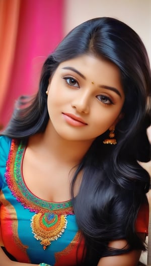 beautiful beautiful young attractive indian teen girl, village girl, 18 years old, beautiful, instagram model, long black hair, colorful hair, hot, attractive, on bedroom, sleeping time , full pic. 