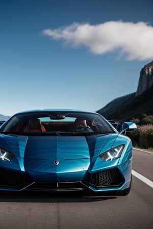Lamborghini,bright blue