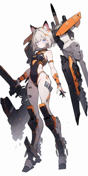 exoskeleton, full body, from bottom, perfect face, body suit, neon strip decoration
mecha musume, CAT WITCH