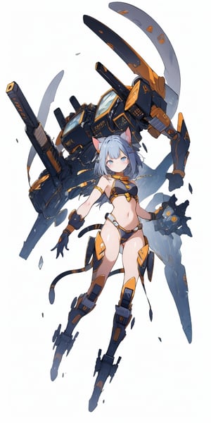 exoskeleton, full body, from bottom, perfect face
mecha musume, CAT WITCH