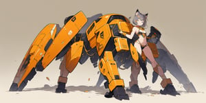 exoskeleton, full body, from bottom, perfect face
mecha musume, CAT WITCH