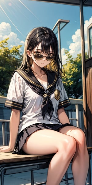 black, gold, summer afternoon, chill, school