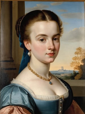 Portrait of a young woman, french