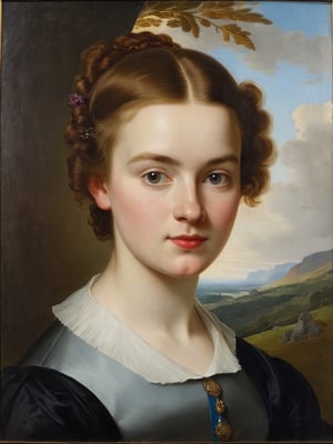 Portrait of a young woman, Scottish 