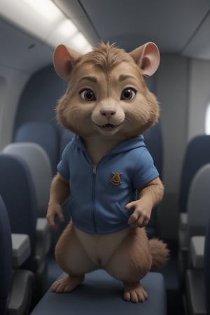 hamster,cel shading,The Chipmunks,musical,blue, on plane