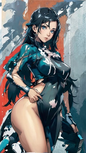 ((masterpiece,best quality)), high res, HD, illustration, solo female, random color, random pose, complex color,
perfect anatomy, comic style, oversize clothing ,Sexy Pose,perfect