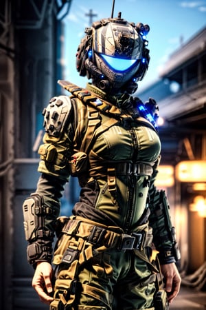 ((best quality)), ((highly detailed)), masterpiece,extremely detail,8k,pulse blade pilot,1girl, solo,with clothes