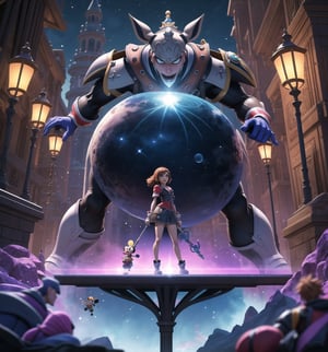 Masterpiece in maximum 4K resolution, inspired by the cover style of the game Kingdom Hearts 3. | The cover features all of the game's iconic characters, brought together in an epic composition. In the center, Sora, the protagonist, stands out, with a Keyblade in hand and a determined look. To his right, Riku and Kairi, his faithful companions, are ready for battle. On the opposite side, Disney characters, such as Mickey, Donald and Goofy, contribute to the diversity of the scene. Emblematic villains like Xehanort and Ansem also occupy strategic spaces in the composition. | The atmosphere of the cover is intensified by a dynamic background, mixing elements from the various worlds present in the game. Futuristic structures, enchanted castles, spaceships and magical landscapes form the background. Cinematic lighting highlights each character and adds depth to the scene. | The game logo "Kingdom Hearts 3" is positioned at the top of the cover, with a unique design that combines elements of fantasy and adventure. The letters have a refined quality and feature details that reflect the game's magical universe. | The Kingdom Hearts 3 game cover features an epic composition featuring all of the main characters, providing players with a comprehensive look at the game's diverse and exciting universe. | ((Kingdom Hearts 3 style):1.2),  ((perfect pose)), ((perfect arms):1.2), ((perfect limbs, perfect fingers, better hands, perfect hands, hands)), ((perfect legs, perfect feet):1.2), ((perfect design)), ((perfect composition)), ((very detailed scene, very detailed background, perfect layout, correct imperfections)), Enhance, ((Ultra details))++, ((poakl)), More Detail