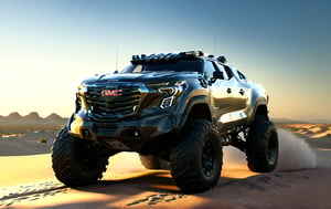 Masterpiece, 4k, High Resolution, Octane Render, Unreal Engine 5, Award Winning, Dramatic Lighting, Intricate, 8k Highly Professional Detail, HDR, Smooth, Sharp Focus, Illustration, Unreal Engine 5, Octane Render, Cinematic Light, dynamic volumetric lighting, Off-road suspension,baja, Armored vehicle,suv, all-terrain vehicle, concept, science fiction,gmc, Peterbilt 389,concept car,gmc,(f150:0.2),oshkosh m-atv jltv,humvee, Knight XV ,future,c_car,JB64,TechStreetwear,ROBOT,exosuit,LegendDarkFantasy, 3D SINGLE TEXT,HYPER REAL,mecha\(hubggirl)\