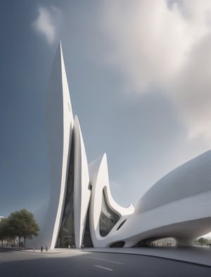 (master piece)(biomorphic building), rhombuses facade pattern, zaha hadid, Calatrava, glass windows,  concrete,  house with tesselated facade, front street view,photo-realistic, intricate and complex details,hyper-realistic, parametric architecture,8k, ultra details,Low-rise building,Manufactured goods,Theatre stadium,Tower,ellipsoid,tarmac,Air terminal,seaside,Golden fashion,Minimalist style,

An architectural wonder with a daring configuration and ground-breaking design.This structure could be a museum or a company building.4k image photo like,(detailed)