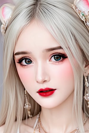 (8K, original photo, Reality:1.25) ,( Lip Gloss, eyelash, Glossy, shiny skin, best quality, Ultra-high resolution, Depth of Field, Chromatic Aberration, Corrosive, Wide-angle light, Natural shadows,   Idol)make up,pretty cute doll,Canthus drop,big eye,Thai, Vietnamese,(杨幂:0.5),cosplay,coser,小柔seeu,