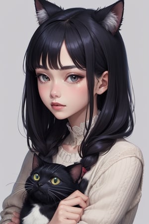 portrait,illustration,xxmix_girl,koh_yunjung,aw0k cat