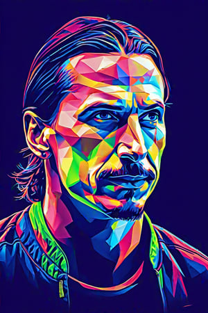Zlatan Ibrahimović ,neon,wpap,pop art,neon style,high_resolution,high detaild,neon photography style