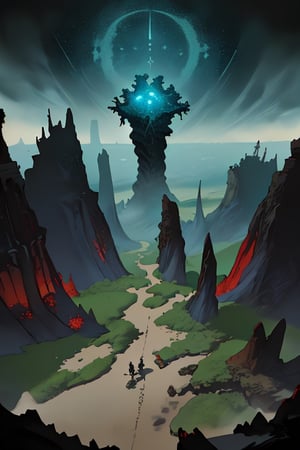 world of apex legends, wraith, kunai (foreground) wide landscape,sangonomiya kokomi (sparkling coralbone)