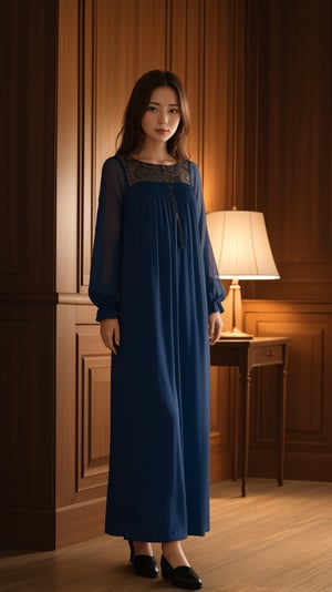 masterpice, best quality, absurdres portrait, 1girl, night dress, indoors