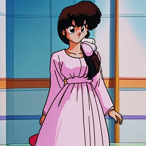 higt quality, (long shot),1girl,solo.pink clothes, kasumi tendo from ranma 1/2,kasumi
