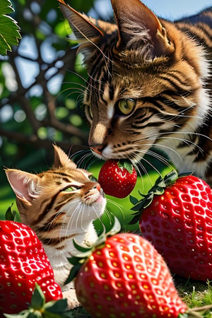 Cats and you both want to know the taste of saury.
This is how we find the fragrance of first love
That warm (sunshine) is like freshly picked (bright strawberries)
You said you couldn’t bear to eat this feeling