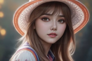 one girl, female, sexy,((masterpiece, best quality, ultra detailed, absurdres), 
Chromaspots,realistic,hat,Young beauty spirit ,1 girl , beautiful girl