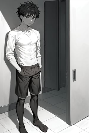 score_9, score_8_up, score_7_up,MINIMALISM,GREYSCALE,STYLIZED, boy, socks, male focus,manhwa uke