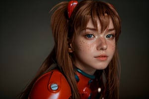 analog style, modelshoot style, portrait of shirogane, close up, feminine, epic (photo, studio lighting, hard light, sony a7, 50 mm, matte skin, pores, colors, hyperdetailed, hyperrealistic), Asuka Langley - Shirogane-Sama Cosplay