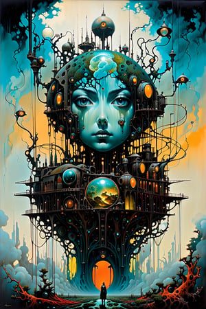 Futuristic utopia, Adventure, Aether, Kraken, Nebula, Verdant, Canvas, insect biomechanical, machine, death and tissue, phyresis, plague mite, bokeh cloudy sky by Peter Gric, Conrad Roset, Brandon Kidwell, Andreas Lie, Dan Mountford, Dan Witz, Agnes Cecile, Jeremy Mann, fine art, amazing depth, intricate details, stunning atmosphere, mesmerizing whimsical vibrant scenery, complex masterwork by head of prompt engineering, ((masterpiece, best quality)), ultra detail, 8k Glitch art, split diopter, ((Vaporwave aesthetic)), (art by Chris Friel:1.0), plain background, (Anime Rage pose), anime style, realistic, photorealistic, zdzislaw beksinski, (sharp colors:1.3), (Infrared:1.2), ultra detailed, ((ultra sharp)), (surrealism:1.4), (disturbing:0.8), beksinski style painting, (full torso), full body in frame, centered body, (male:1.2), ((intricate details)),  dynamic pose, perfect face, (realistic eyes), perfect eyes, ((dark gothic background)), Leonardo Style, in the style of esao andrews