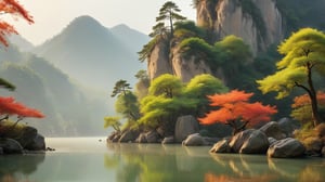 Lakeside Poetry: Serene Beauty with Chinese Ink Painting