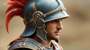 /create prompt:A giant fingertip gently touching the intricate feathered helmet of a miniature Roman soldier. The soldier's armor has fine engravings, and the helmet's plumes sway slightly. Captured in a macro shot, highlighting the detailed helmet and finger ridges with a tilt-shift effect to blur the battlefield background. -camera pan down -fps 24 -gs 16 -motion 1 -Consistency with the text: 22 -style: HD movies -ar 16:9
