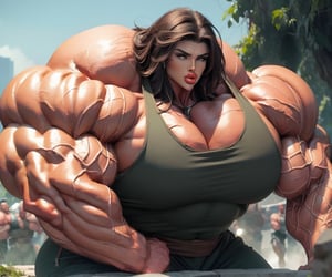 ((overgrown ruins. (flexing her glorious Absolutely huge masculine physique; the body of a huge strongman). She is Strong; very big with very big manly muscles.)), extremely massive gigantic muscular muscle woman with pumped swollen massively masculine muscles, statuesque, pretty girl face, tiny hands, Absolutely huge, enormous, hugely oversized muscles, very large. Short hair. Wearing a Wrap. Brutalmass,b1mb0,viking
