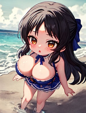 ((illustration)), (best quality:1.2), 1girl, chibi, (extremely_petite), extremely_tiny, ((extremely_gigantic_breasts:1.02)), extremely_breasts_apart:1.07, beautiful_eyes, blush, standng, full_body, arms_behind_breasts, waist_behind_breasts:0.5, babyish_legs:0.3, babyish_feet:0.3, extremely_vivid_colors:0.5, extremely_low_light_ratio, ((masterpiece)), highres, extremely_detail, full_shot, BREAK
1girl, chibi, (tachibana_arisu_theidolmastercinderellagirlsu149:1.02), (extremely_petite), extremely_tiny, ((extremely_gigantic_breasts:1.02)), extremely_breasts_apart:1.07, brown_eyes, brown_hair, long_hair, beautiful_eyes, blush, mouth_open:0.3, hair_ribbon, blue_bikini, beach, standng, full_body, arms_behind_breasts, waist_behind_breasts:0.5, babyish_legs:0.3, babyish_feet:0.3, full_shot, thick_lines:0.5, from_above:0.2, 