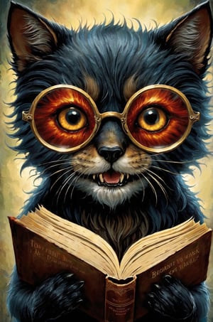 There is a mind in the book. Four eyes. Fangs. Very knowledgeable.
