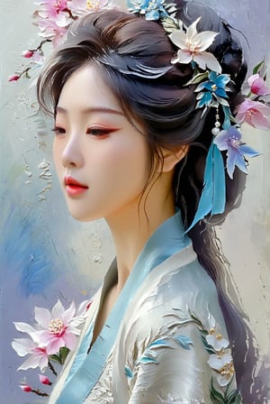an ethereal and breathtakingly glamorous korean girl, masterpiece, best quality, official art, Impasto art style, high fidelity, photo realisitc, art_booster