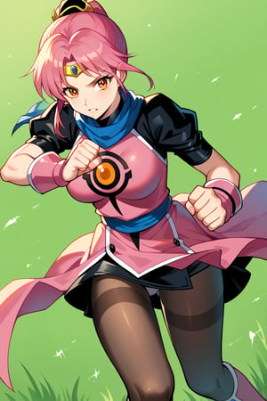 ((score_9, score_8_up, score_7_up)), BREAK source_anime, ((perfect anatomy)) ,//characters, 1girl, solo, armorMaam, pink hair, orange eyes, ponytail, curvy, armored dress, pink armor, armored legwear, single gauntlet, pantyhose, ,//situations, fantasy, grass ,//pose, jumping, punching, dynamic angle ,/LoRA, beautiful_female_fingers, perfect anatomy, correct number of fingers, 5_fingers, perfect hands, beautiful hands, Expressiveh,concept art,reset_Kalar, himegasakisakurako, furuderika_pony,totori_pony,tillday_shape, Urza_Planeis, tsukiko, majin_hornet, himegasakisakurako,