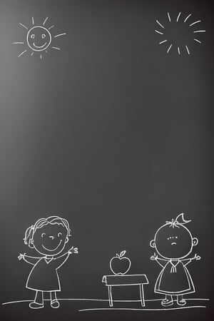 cartoon school Clear blackboard

-In the blackboard had some little drawing



